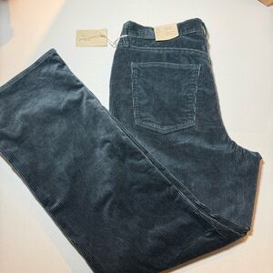 WOMENS SIZE 16 BOOTCUT CORDUROY PANTS TEAL VINTAGE SCULPTING NEW WITH TAG